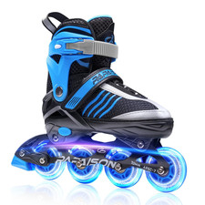 PAPAISON Adjustable Inline Skates Boys Ages Medium-Big Kids  13j-3 US , Blue