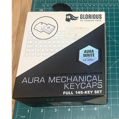 Glorious Aura White 145-Key Mechanical Keycap Set US ANSI PBT LED Compatible