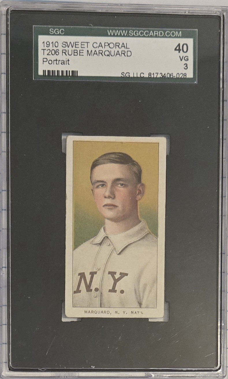 1909 T206, Rube Marquard, SGC 3!   Hall Of Famer!   Buy It Now!