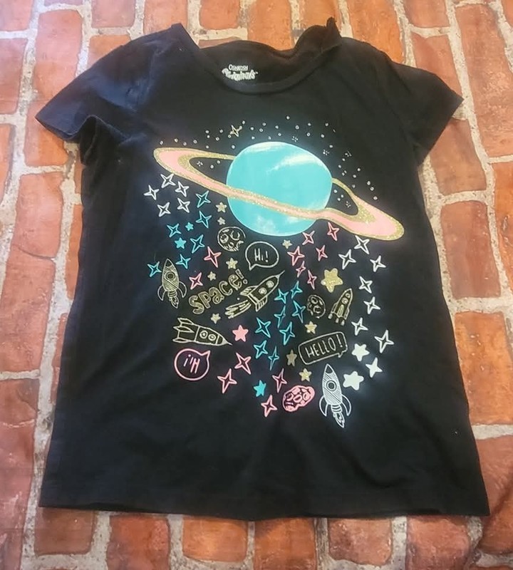 Oshkosh Girls Space Shirt Sz 7