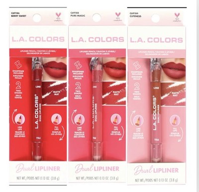 L.A. COLORS Lip Liner Duos Berry Sweet, Cuteness & Pure Magic (Set of 3)