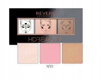 Revers Pro Contour 01 - Konturpalette mit Bronzer, Rouge und Glow
