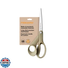 Fiskars 8" Recycled Fabric Scissors - Sustainable and Sharp Craft Scissors fo