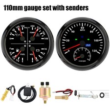 110mm Gps Speedometer 0-120mph With Tachometer 8000rpm 4 In 1 Gauge With Senders