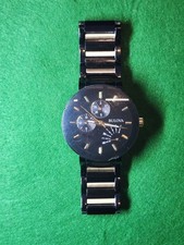 Bulova Futuro 98C124 40mm Black and Gold Stainless Steel Men's Wristwatch READ