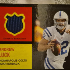 Topps Archives 2013 - Andrew Luck Colts Rookie Relic Memorabilia Card #62R-AL. rookie card picture