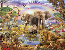 100 Piece Puzzles for Kids, African Animal 100 Piece Puzzles for Adults, Animal