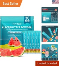 30 Sticks Electrolyte Powder Packets - Sugar Free Hydration Drink Mix, Waterm...