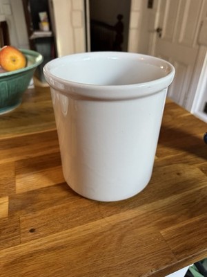 Ivory Hall Ceramic Utensil Crock Made In USA #302 Bought At Dean & Deluca 2002