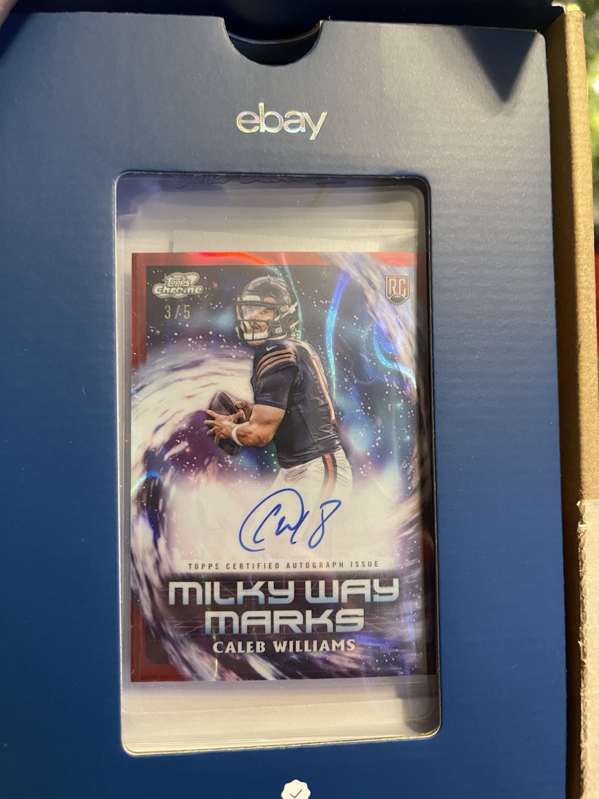 Caleb Williams Topps Cosmic Chrome Milky Way Marks #CW Red Flare