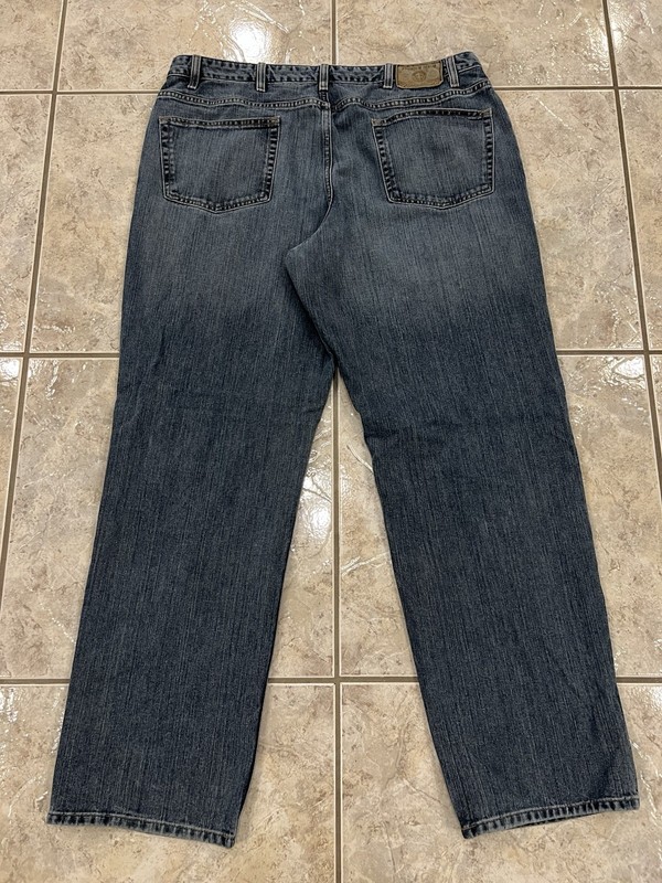 Eddie Bauer Vtg Y2K Mens Relaxed Fit Denim Blue Jeans 42X34 100% Cotton EB131