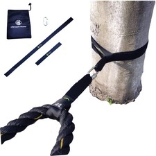 J Bryant Fitness Extra Length Outdoor Battle Rope Anchor Strap Kit Accessorie...