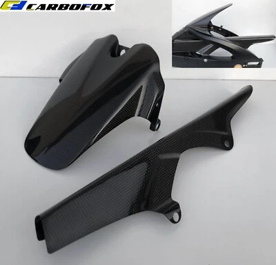 Garde Boue Arrière + Garde-Chaîne Carbone SUZUKI GSXR 600/750 2006 - 2010 K6 - Photo 1/4