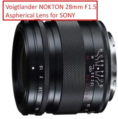 Voigtlander NOKTON 28mm F1.5 Aspherical Lens for SONY E