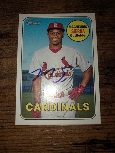 MAGNEURIS SIERRA 2018 TOPPS HERITAGE SIGNED AUTOGRAPH AUTO ST LOUIS CARDINALS