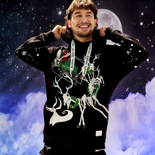 Nightmare Before Christmas Christmas Town Hooded Sweatshirt, Unisex - Picture 7 of 8