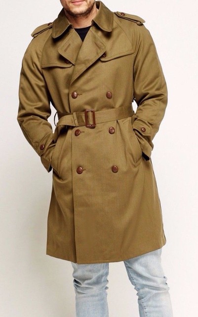 Dockers Mens Wool Fancy Four Pocket Military Jacket with Bib