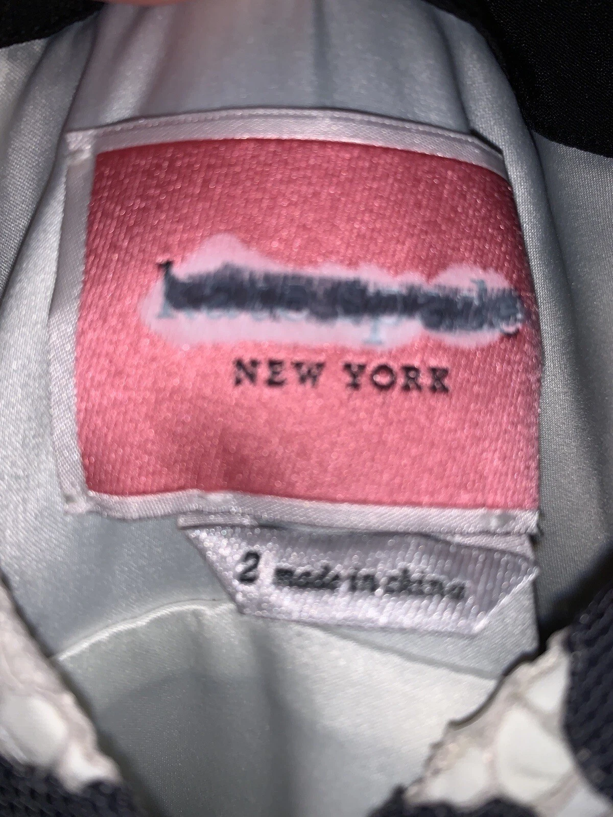 Abito donna Kate Spade tag marcato sabbia dune panna nero pizzo midi taglia 2