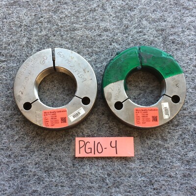 2 1/4 12 UN 3A THREAD RING GAGES 2.25 GO NO GO PD'S = 2.1959 & 2.1914