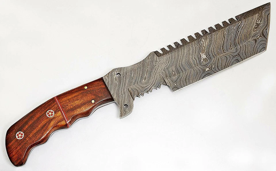 Tanto Custom made Hunting Knife Damascus steel Blade Wood Handle AT-2607NS - Image 4 of 4