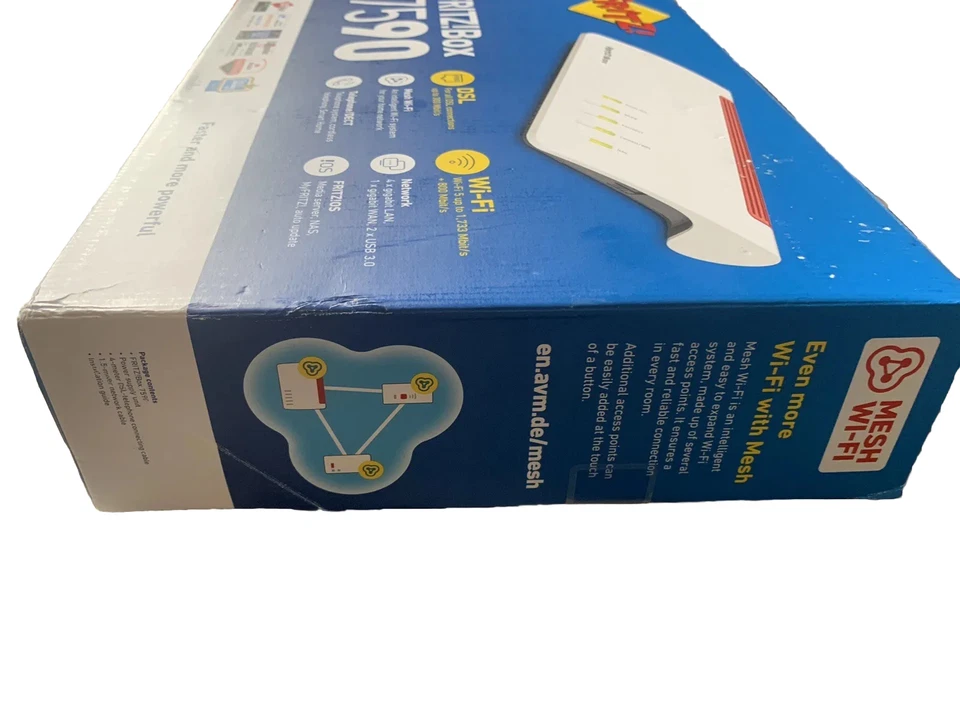 FRITZ!Box 7590 MESH WLAN Router Gigabit Ethernet Dualband (2,4 GHz/5 GHz) - Bild 3 von 4