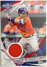 2017 Topps Opening Day Opening Day Relics Jose Altuve #ODR-JA Houston Astros