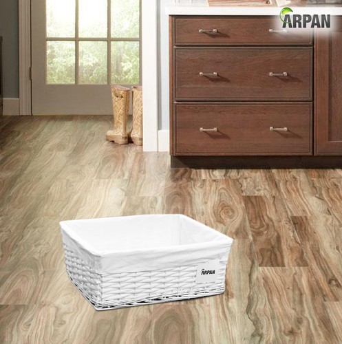 Personalised Text White Wicker Storage Gift Hamper Basket with White ClothLining - Picture 24 of 25