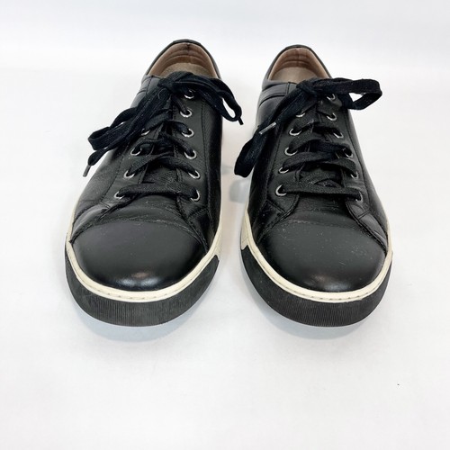 Zapatillas Johnston & Murphy 1850 de cuero negro con cordones para hombre 13M - Imagen 2 de 9