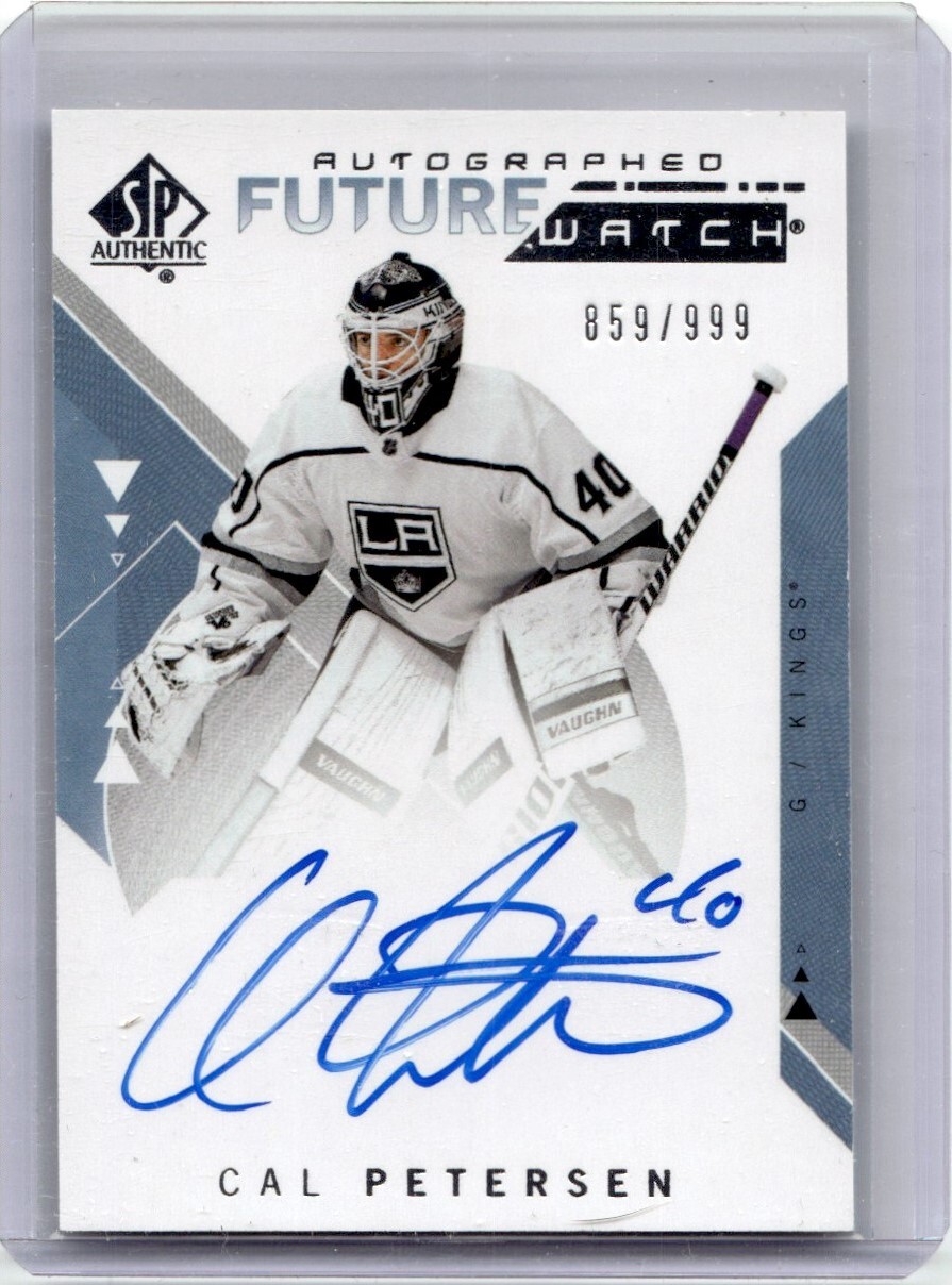 2018-19 SP Authentic Future Watch Autograph Rookie Cal Petersen RC Auto /999 Los