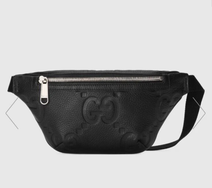 Gucci Jumbo GG sac ceinture en cuir noir petit sac taille femme neuf avec étiquette avec dust bag