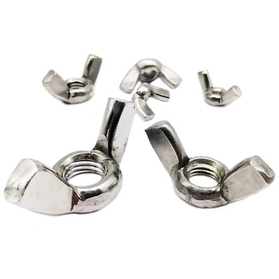 2/10pcs M3-M12 304 Stainless Steel Adjust Thumb Hand Tighten Butterfly Wing Nut