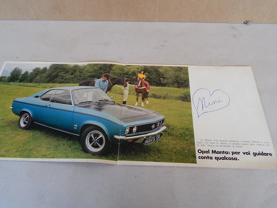 DEPLIANT ORIGINALE OPEL MANTA S SR + ALLEGATO ITALIANO PROSPEKT BROCHURE PROMO - Immagine 2 di 4