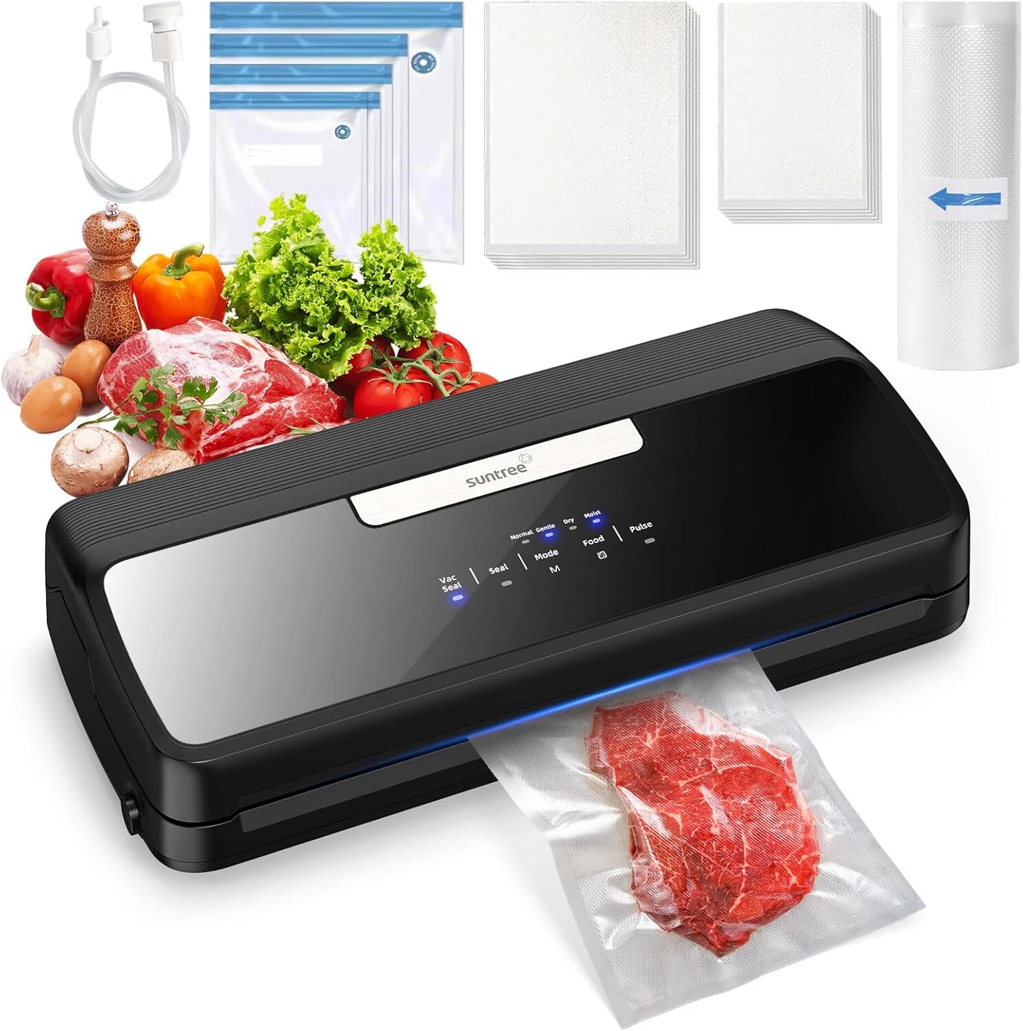 ✅Vacuum Sealer Machine,90Kpa 7-IN-1 Vacuum Sealer for Food Dry/Moist/Gentle Mode