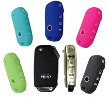 Keyless Entry Flip Key Fob Rubber Remote Cover For Kia Forte Soul Sportage Niro