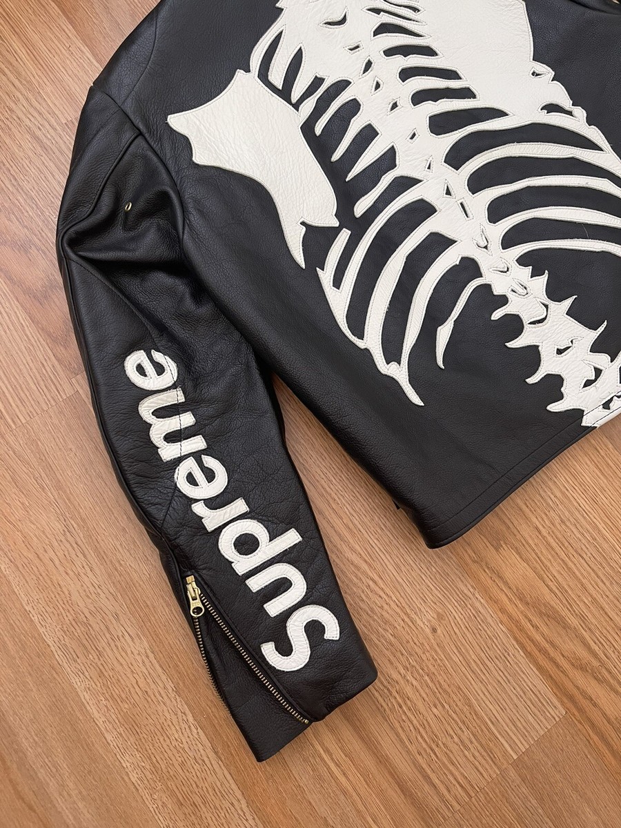 Size S) Supreme Vanson Bones Leather Jacket, Fall Winter Size S) Supreme Vanson Bones Leather Jacket, Fall Winter