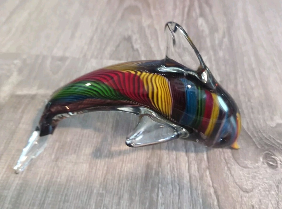 dancin dolphin fishing lure Dynasty Gallery Vinci Glass 7