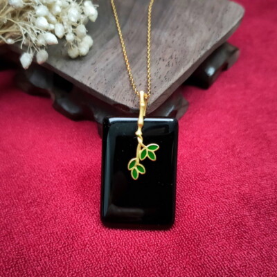 Jade Pendant Necklace Jewelry Talismans Natural Charms 925 Silver Chalcedony