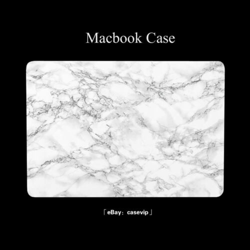 Edle weiße Textur Marmor Hülle für Macbook M1 M2 Air 13 11 12 Pro 16 14 15 Zoll - Bild 1 von 13