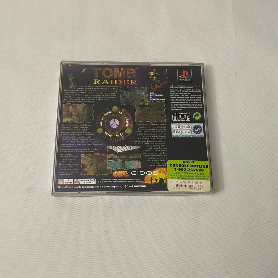 Tomb Raider PS1 PlayStation 1 PSX PAL Game Complete with Manual Platinum | AUS - Image 3 of 3