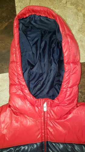 Converse Kids Chuck Taylor All Star Red Blue Puffer Hooded Jacket L (12-13) - Picture 4 of 10