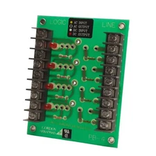 Gordos PB-4 SSR Mounting Rack, 4-Channel, 24VDC Logic Supply, For SM Series