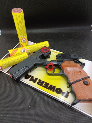 Wicke Sohni Amorces Revolver Powerman 8er Ringe + 720 Schuss Munition Fasching - Bild 2 von 2