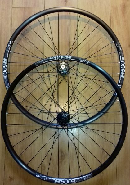 700c DT Swiss R500 Disc Rim, Shimano M475 6-Bolt Hubs Wheelset