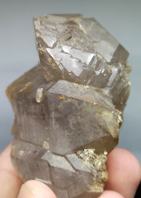 Smoky Quartz cluster with nice terminations, something is stuck inside_Zagi pk