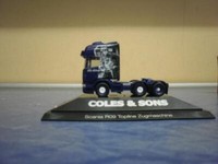 Herpa Lkw Scania R Topl/Aerop 6X2 Szm Coles & Sons 110792