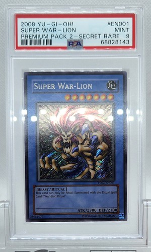 YUGIOH PREMIUM PP02-EN001 SUPER WAR-LION SECRET MISPRINT PSA 9 MINT #68828143 - Picture 7 of 18
