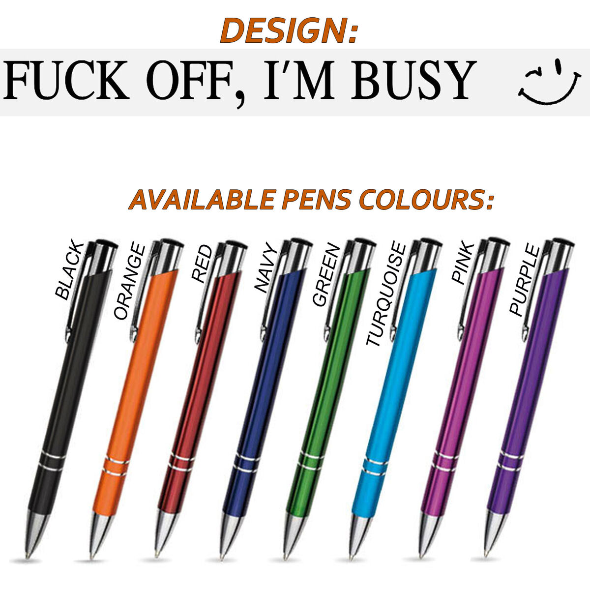 Sweary Fuck Pens Cussing Pen Gift Set 5 Swear Words Colorful Pens Profanity  Gel Pen Set Funny Pens 