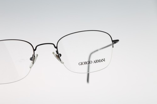 Giorgio Armani 1002 706, Vintage 90s black half rim square eyeglasses frames NOS - Picture 7 of 10