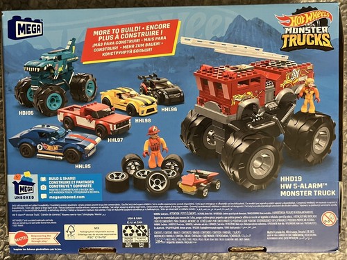 Mega Hot Wheels Monster Trucks: 284pc HW 5-ALARM MONSTER TRUCT Set - NEW - Picture 2 of 2