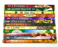 HEM Incense Assorted Best Sellers #5 Bulk Lot 12 Pack x 8 Sticks = 96 Mixed 
